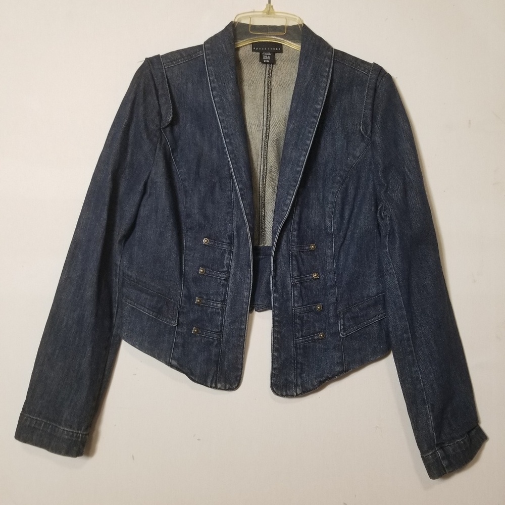 Apostrophe Denim Jacket Size Medium - image 2